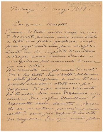 Lot #646 Ruggero Leoncavallo Handwritten Letter Signed - Image 1
