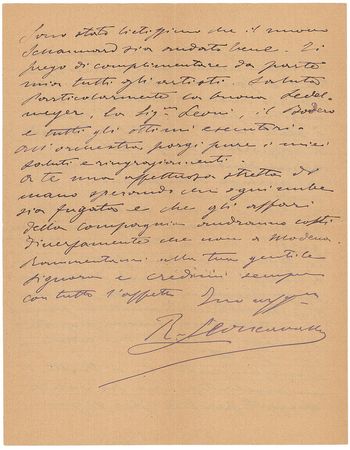 Lot #646 Ruggero Leoncavallo Handwritten Letter Signed - Image 4