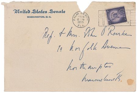 Lot #61 John F. Kennedy: 1955 handwritten letter from Senator Kennedy to a Massachusetts political ally - Image 4