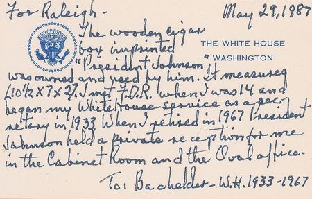 Lot #2062 Lyndon B. Johnson’s Wooden Cigar Box - Image 6