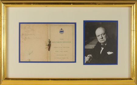 Lot #2073 Winston Churchill Signed Menu - Image 1