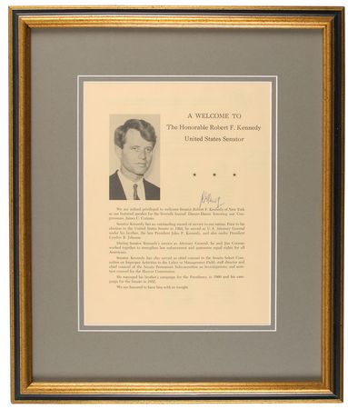 Lot #2058 Robert F. Kennedy Signed Program - Image 1