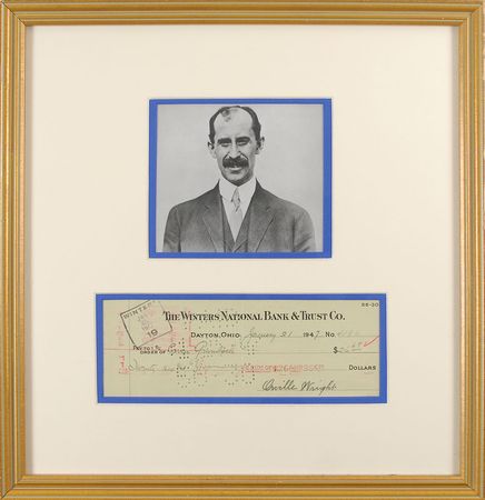 Lot #2085 Orville Wright Signed Check - Image 1