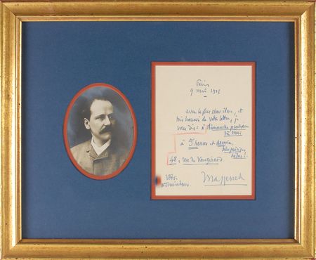 Lot #2135 Jules Massenet Autograph Letter Signed - Image 1