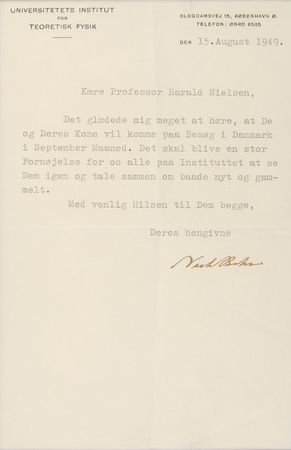 Lot #2091 Niels Bohr Typed Letter Signed - Image 2