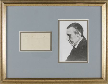 Lot #2134 Sergei Rachmaninoff Signature - Image 1