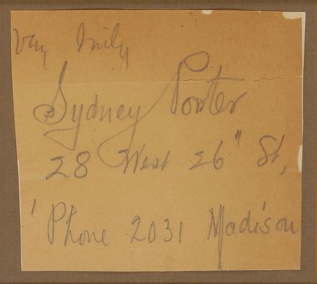Lot #2106 O. Henry Signature - Image 2