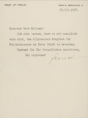 Lot #2089 Sigmund Freud Typed Letter Signed - Image 2