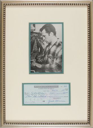 Lot #2126 Jack Kerouac Signed Check - Image 1