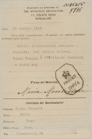 Lot #2093 Maria Montessori Typewritten Message Signed - Image 2