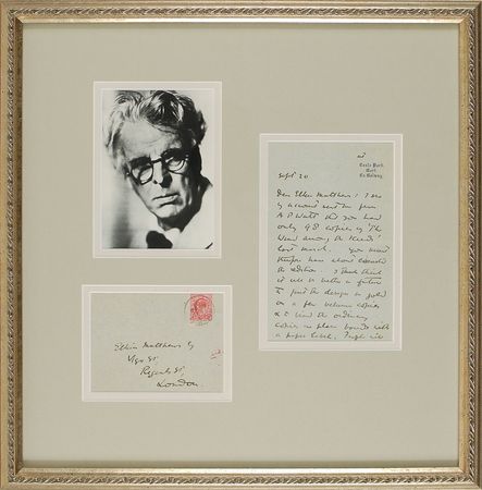 Lot #2113 William Butler Yeats Autograph Letter Signed - Image 1