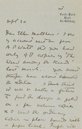 Lot #2113 William Butler Yeats Autograph Letter Signed - Image 2