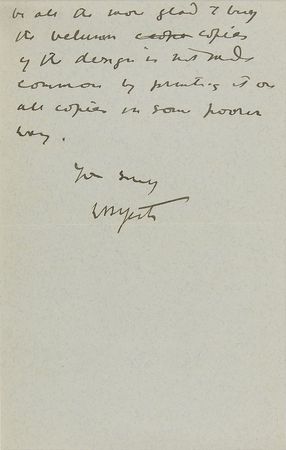 Lot #2113 William Butler Yeats Autograph Letter Signed - Image 3