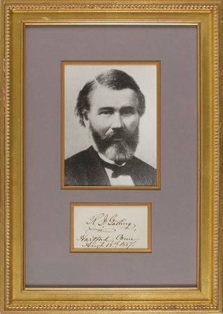 Lot #2080 Richard Gatling Signature - Image 1