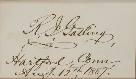 Lot #2080 Richard Gatling Signature - Image 2