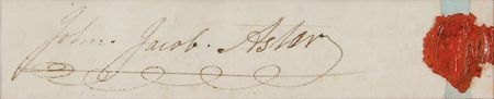 Lot #2075 John Jacob and Sarah Astor Signatures - Image 2