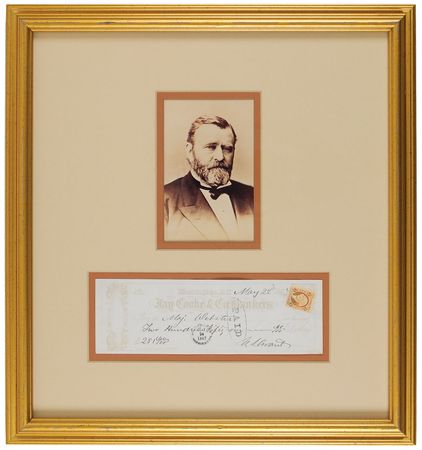 Lot #2007 U. S. Grant Signed Check - Image 1