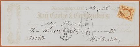 Lot #2007 U. S. Grant Signed Check - Image 2