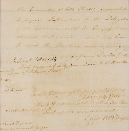 Lot #2069 Samuel Adams Signed Document - Image 3