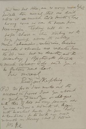 Lot #2114 Rudyard Kipling Autograph Letter Signed - Image 4