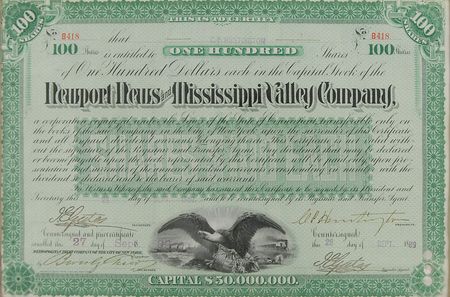 Lot #2077 Collis P. Huntington Signed Stock Certificate - Image 2