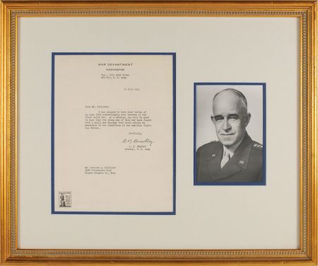 Lot #2074 Omar Bradley Typed Letter Signed - Image 1