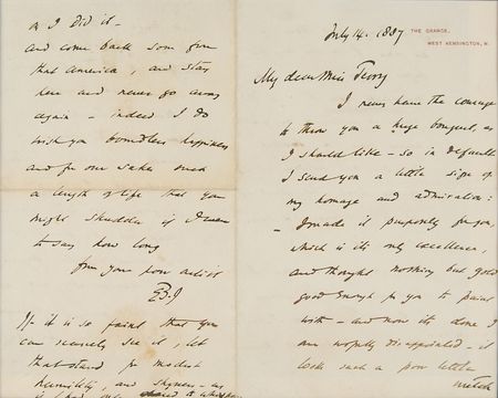 Lot #2103 Edward Burne-Jones Autograph Letter Signed - Image 2