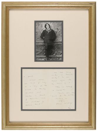 Lot #2108 Oscar Wilde Autograph Letter Signed - Image 1