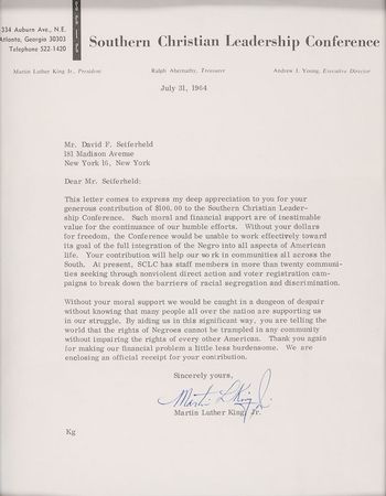Lot #2096 Martin Luther King, Jr Typed Letter Signed - Image 2