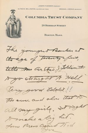 Lot #2055 Joe Kennedy, Sr. Collection of Three Letters - Image 1