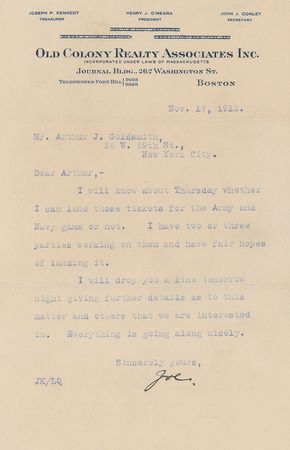 Lot #2055 Joe Kennedy, Sr. Collection of Three Letters - Image 2