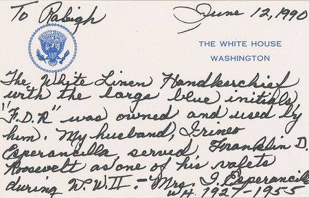 Lot #2014 Franklin D. Roosevelt?s Handkerchief - Image 3
