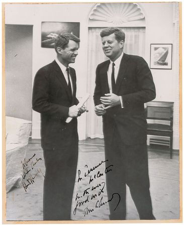 Lot #2027 John and Robert Kennedy Signed Photograph - Image 2