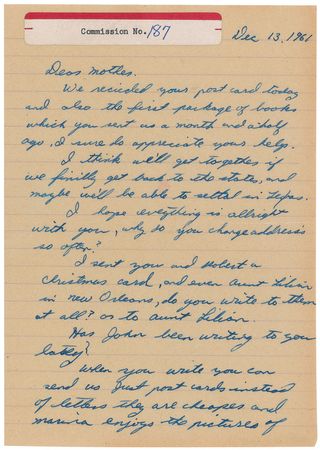 Lot #2063 Lee Harvey Oswald Autograph Letter Signed - Image 1