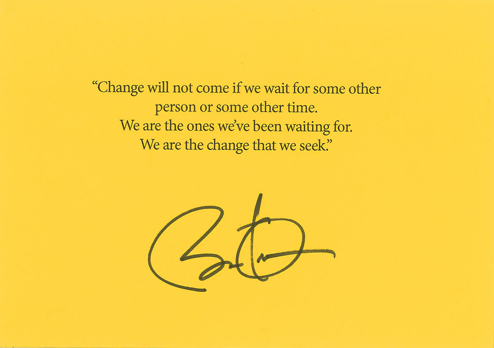 Barack Obama Signature RR Auction
