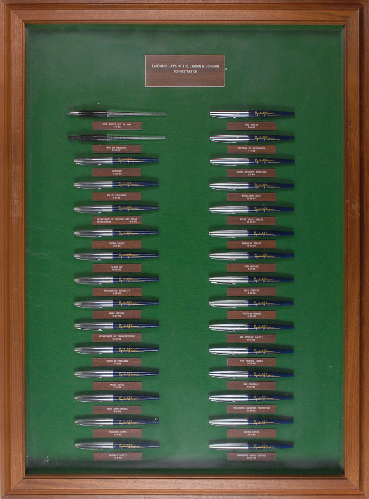 Lot 85 Lyndon B. Johnson: Fifty commemorative pens used during the signing of the Civil Rights Act of 1964, War on Poverty, and Medicare