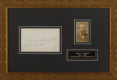 Lot #35 James A. Garfield: Large, scarce signature from his 6-month presidency - Image 1