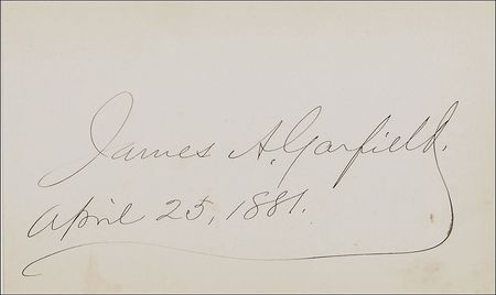Lot #35 James A. Garfield: Large, scarce signature from his 6-month presidency - Image 2