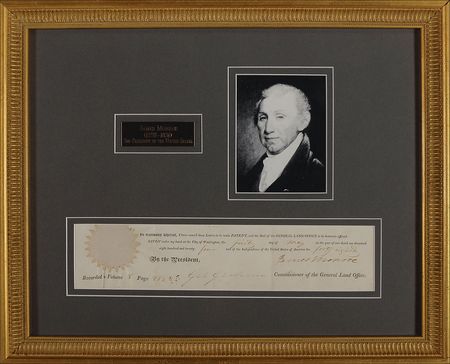 Lot #7 James Monroe Signed Document