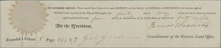 Lot #7 James Monroe Signed Document - Image 2