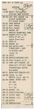 Lot #423 Apollo 11: Remarkable cue card—personally certified by Aldrin as “Flown to the Moon, Apollo XI” - Image 2