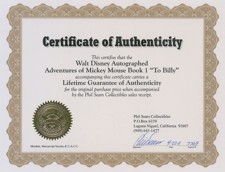 Lot #627 Walt Disney: Extremely rare ?block letter? Disney signed Mickey Mouse book - Image 3