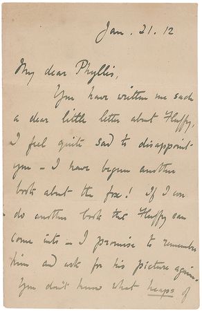 Lot #671 Beatrix Potter: “Peter Rabbit was rather clever at tricks, but he would never do any trick that required patience” - Image 1