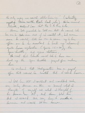 Lot #442 Gordon Cooper: Cooper dumped from Apollo 13: ?The entire deal is obviously a cleverly planned scheme by Al and Deke is so mentally disturbed that he has gone along with it? - Image 2