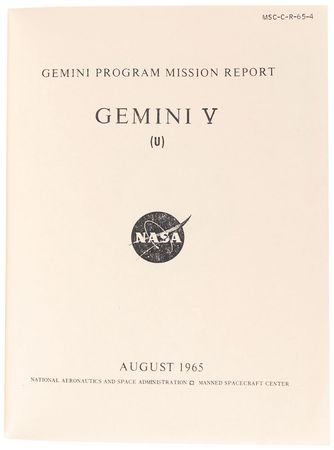 Lot #507 Gemini 5 Mission Report - Image 2