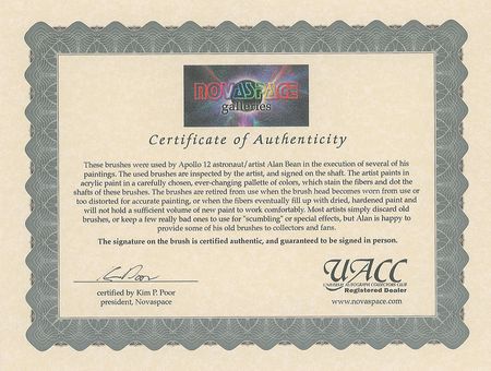 Lot #440 Alan Bean: Paint brushes used to make several of Bean?s magnificent paintings - Image 3