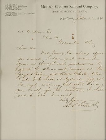 Lot #31 U. S. Grant Handwritten Letter Signed - Image 2