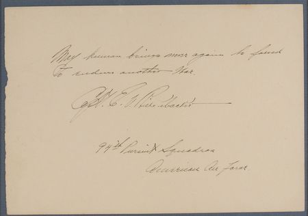 Lot #357 Eddie Rickenbacker: ?May human beings never again be forced to endure another War? - Image 2
