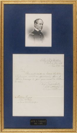 Lot #374 David G. Farragut Signed Letter - Image 1