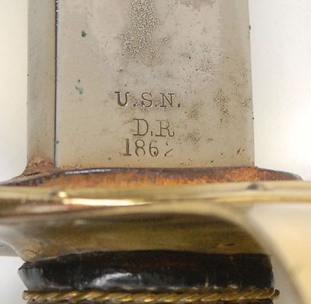 Lot #327 Civil War Model 1860 Union Naval Cutlass by Ames Cutlass - Image 4